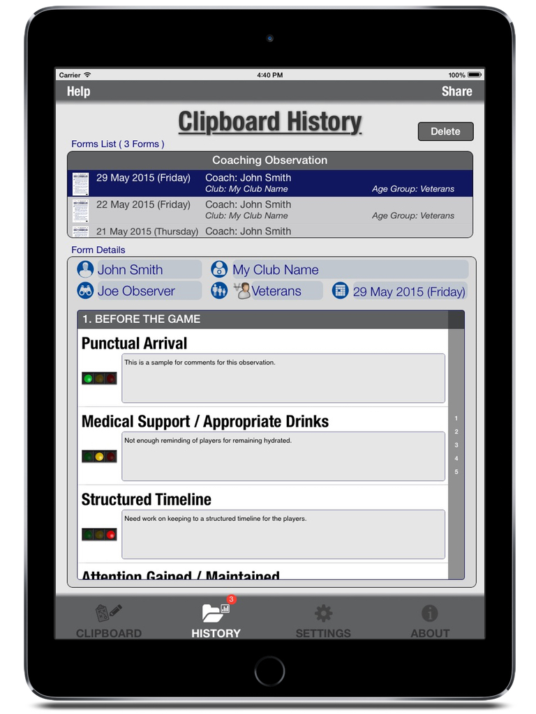 Coaching Clipboard iPad  Screenshot 3
