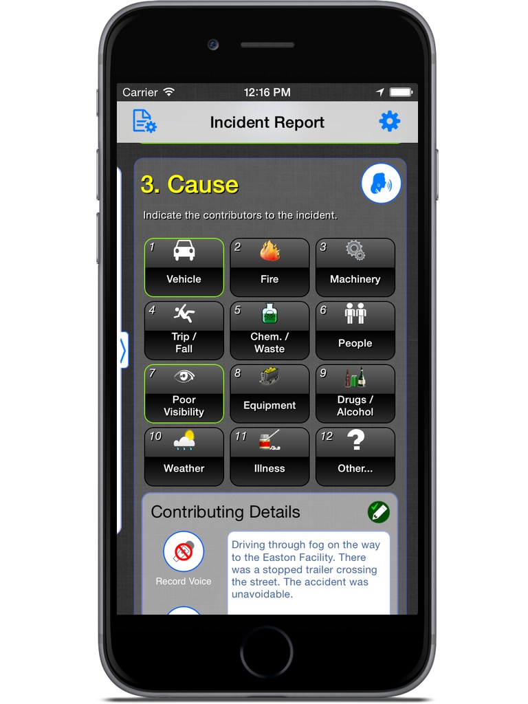Incident Report iPhone & iPad  Screenshot 1