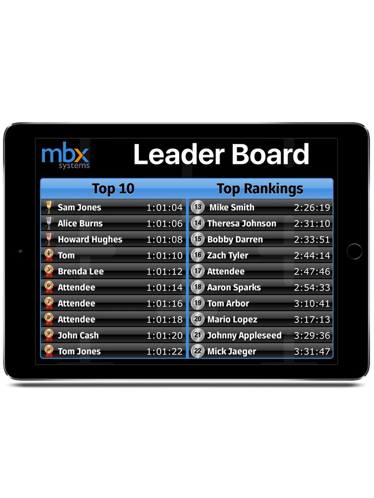 MBX Leaderboard Interactive Game Timer iPad  Screenshot 2