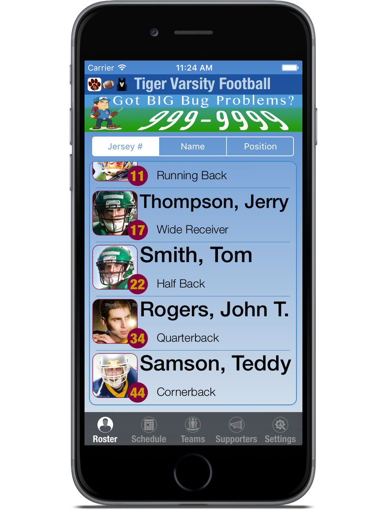 MyTeam Sports iPhone & iPad  Screenshot 1