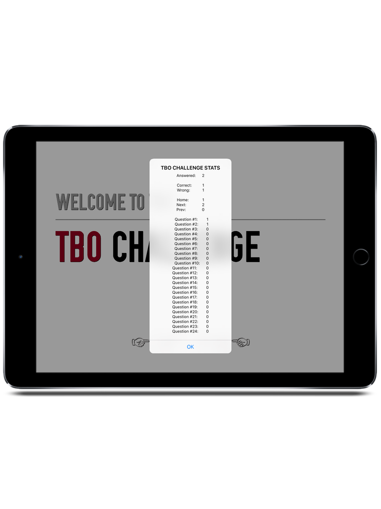 TBO Challenge Trivia App iPad  Screenshot 5