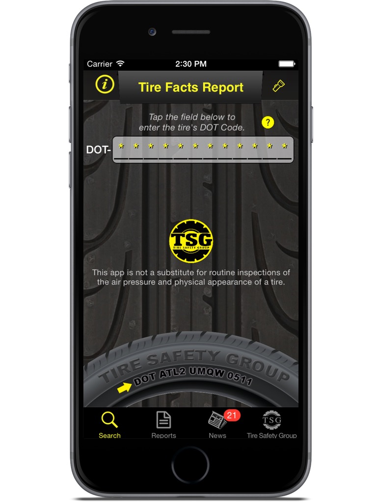 Tire Facts iPhone & iPad  Screenshot 1